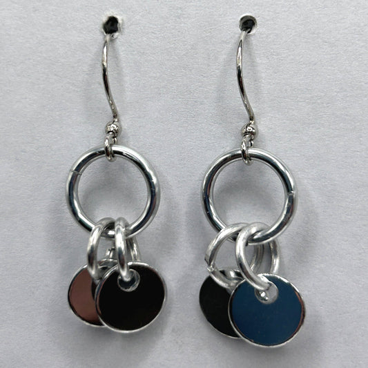 Double Mirror Tag Earrings