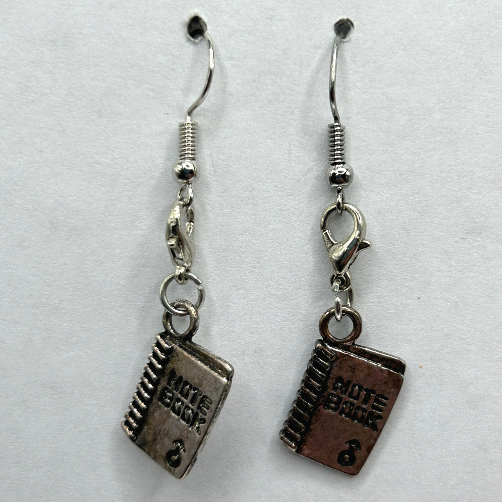 Notebook Charm Earrings