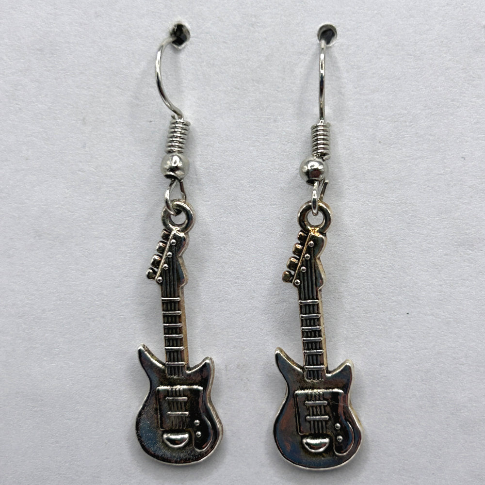Metal Guitar Earrings