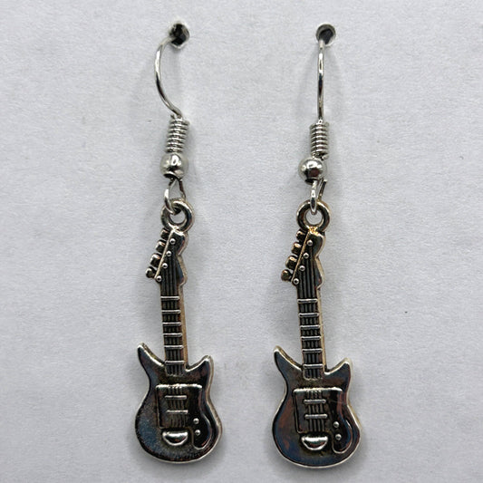 Metal Guitar Earrings