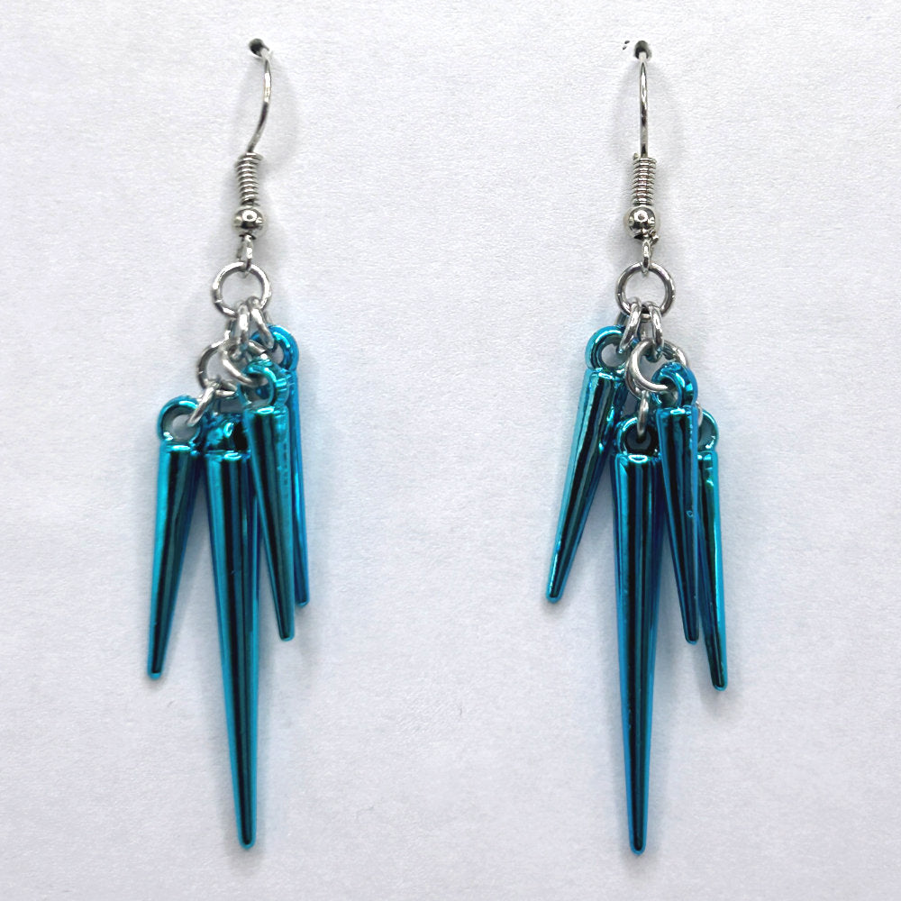 Blue Multi-Spike Earrings