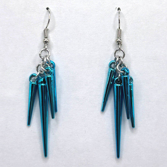 Blue Multi-Spike Earrings