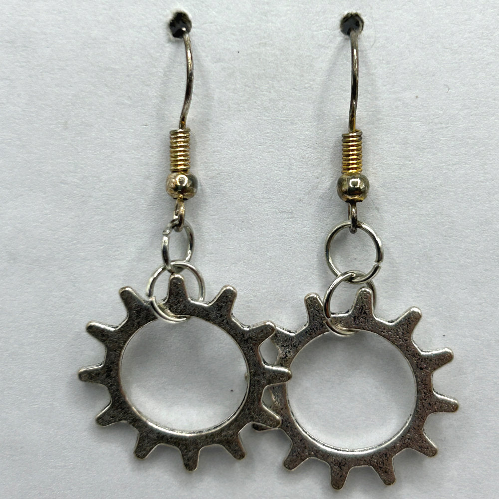Super Simple Gear Earrings