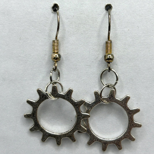Super Simple Gear Earrings