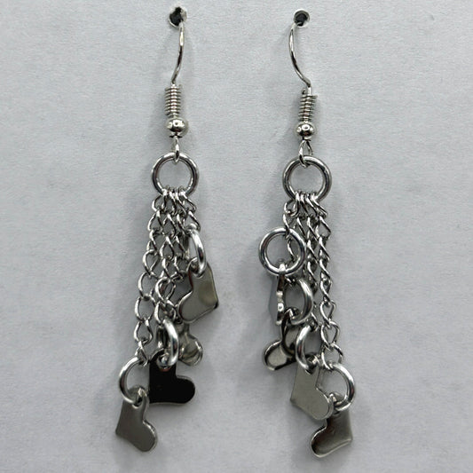 Small Heart Drops Earrings