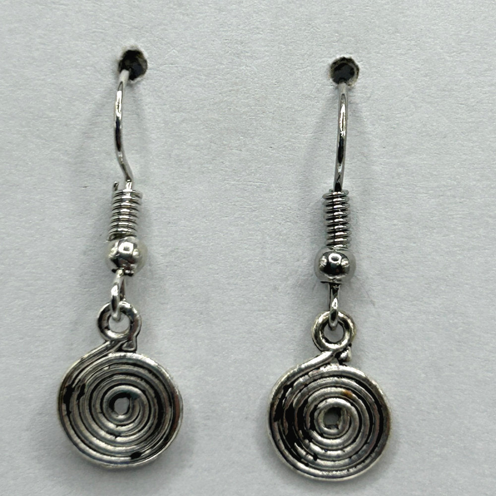 Simple Metal Swirl Earrings