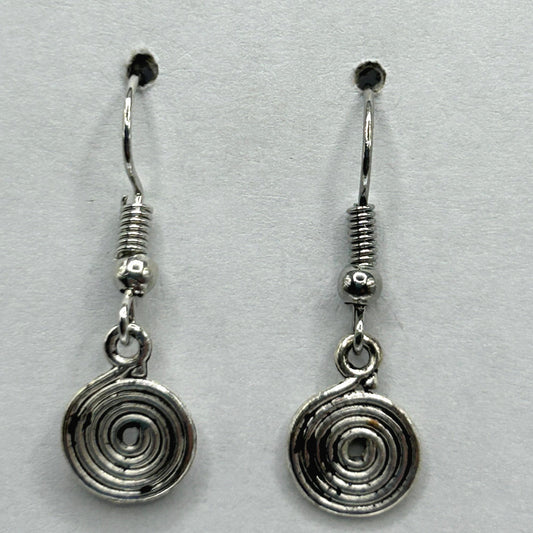 Simple Metal Swirl Earrings