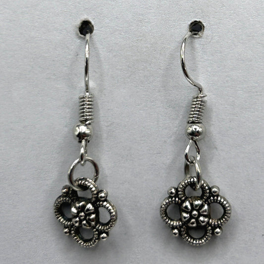 Tiny Filigree Flower Earrings