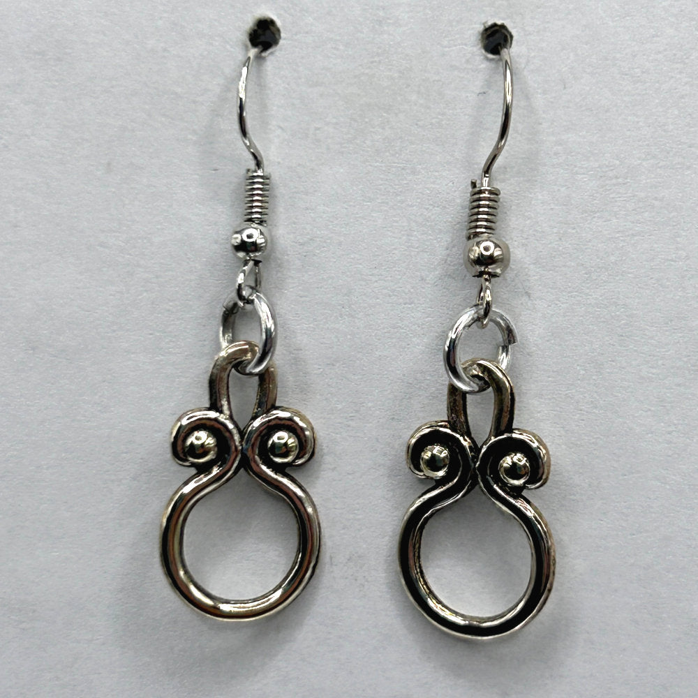 Ornate Circle Drop Earrings
