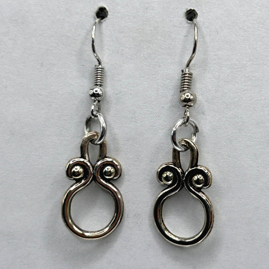 Ornate Circle Drop Earrings