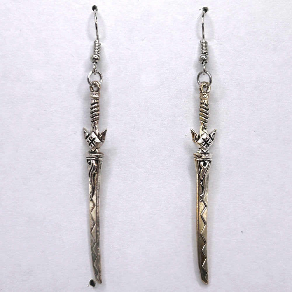 Decorated Blade Sword Earrings