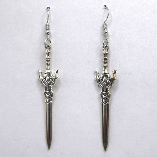 Sword Earrings with Fancy Hilt