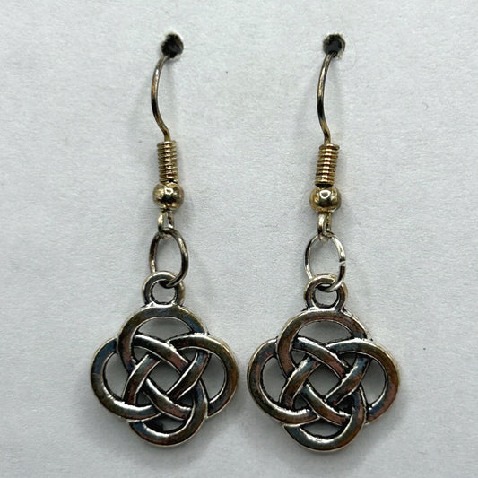Simple Metal Celtic Knot Earrings