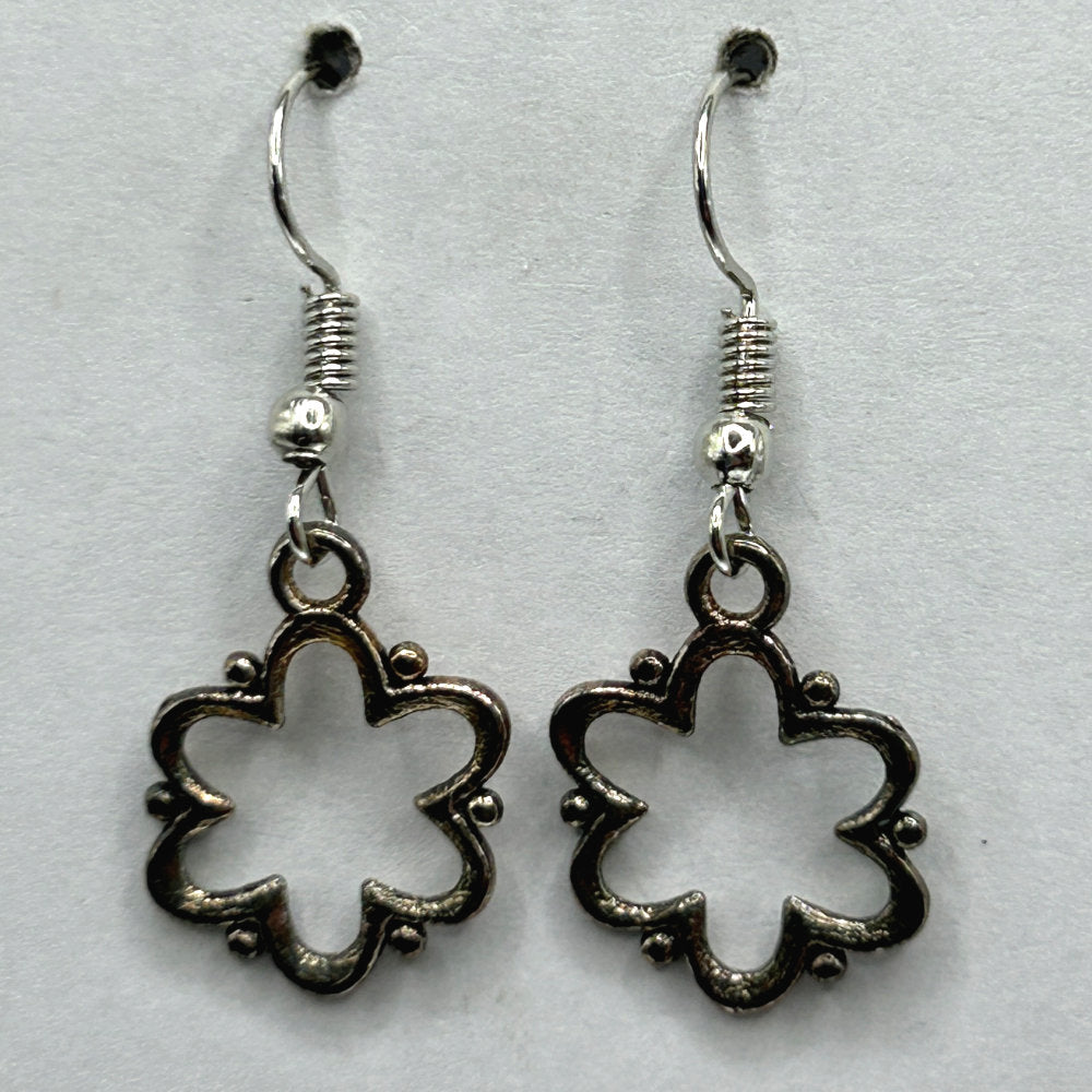 Simple Open Flower Earrings