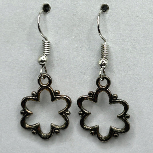 Simple Open Flower Earrings