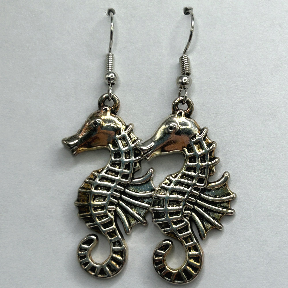 Metal Seahorse Earrings