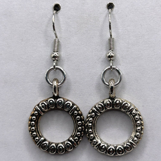 Textured Circle Ring Earrings