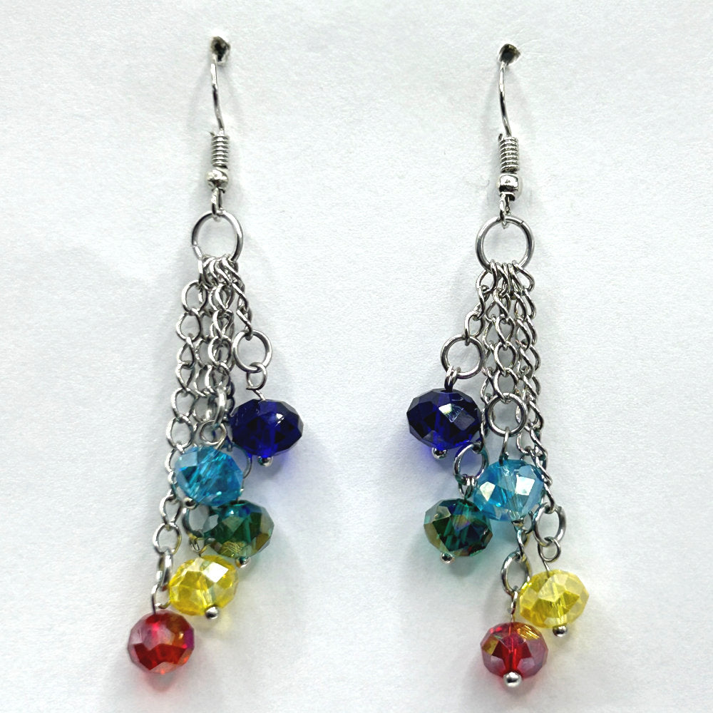 Multicolor Crystal Drop Earrings