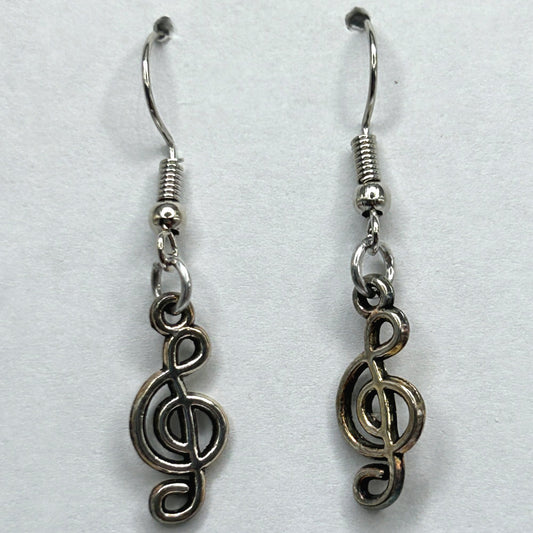 Small Treble Clef Earrings