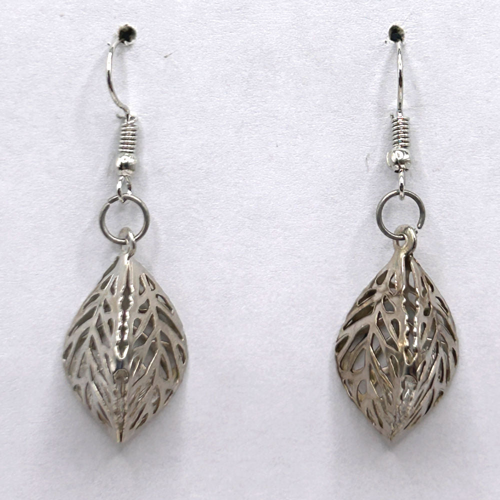 Small Leaf Cage Earrings