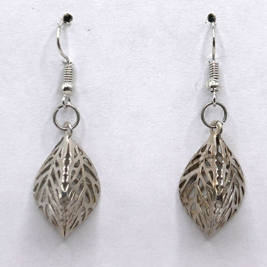 Small Leaf Cage Earrings