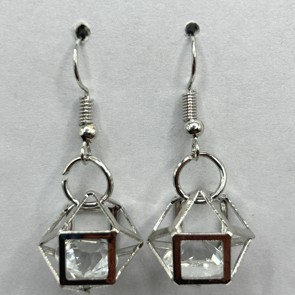 Small Caged Sparkle Earrings