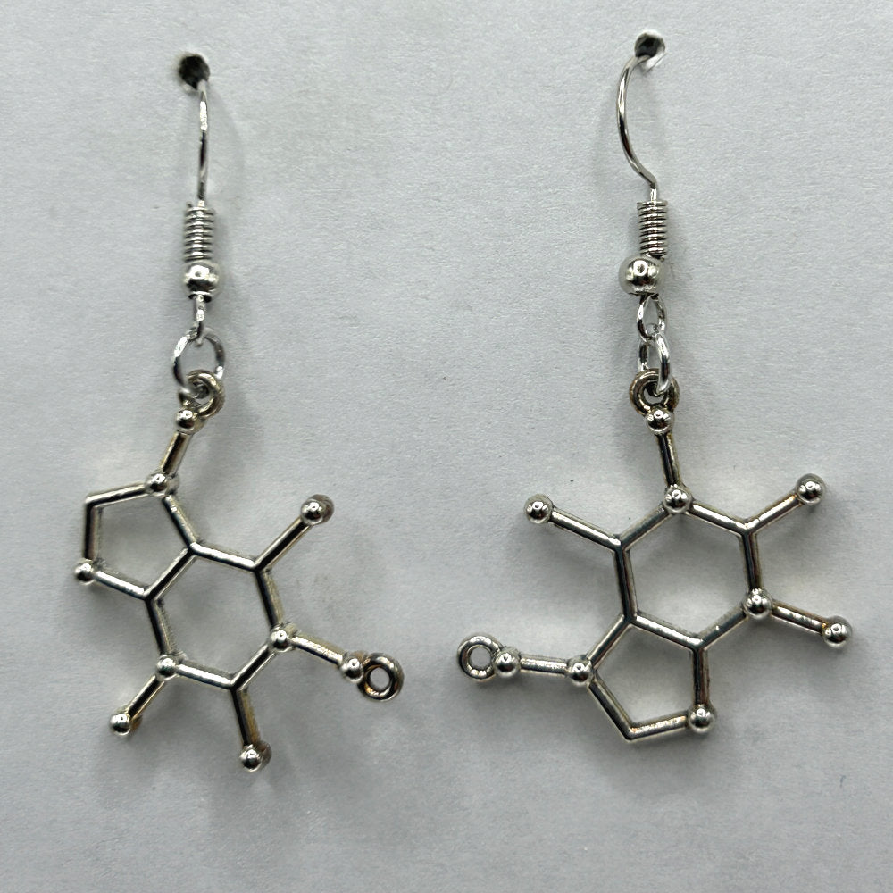 Caffeine Molecule Earrings