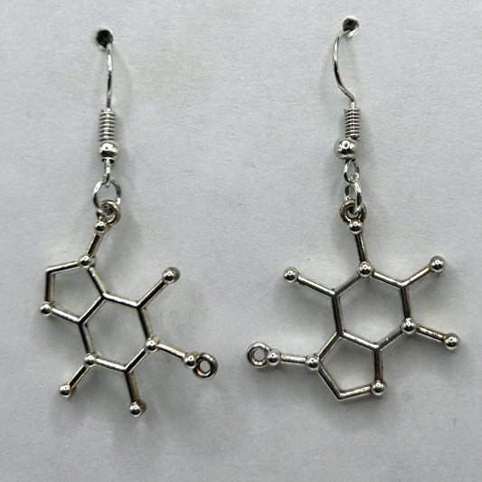 Caffeine Molecule Earrings