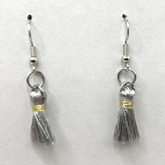 Small Silver Tassel Earrings