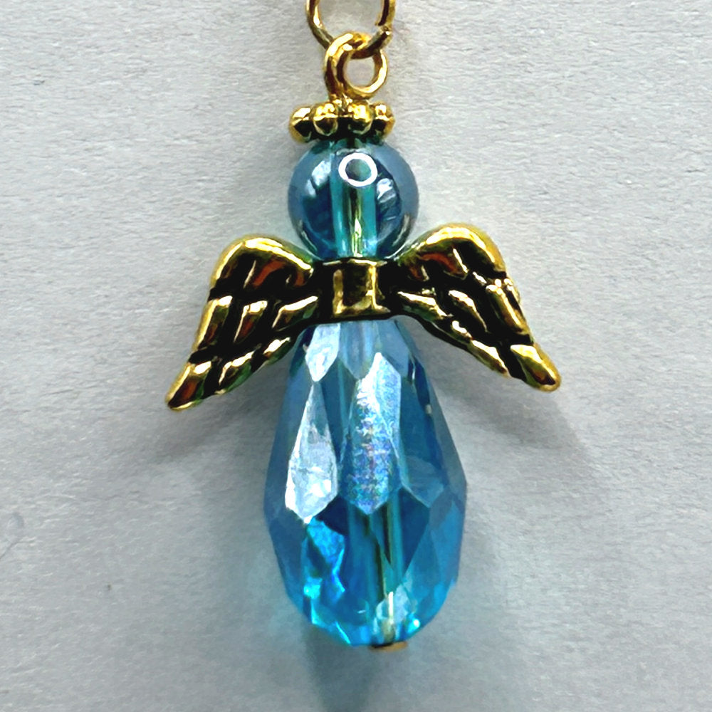 Angel Earrings with Gold Wings