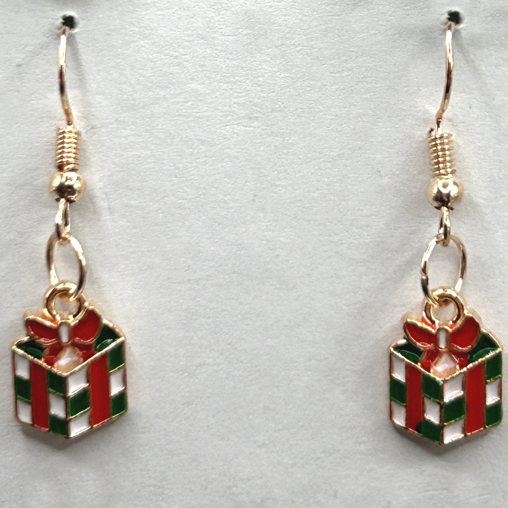 Tiny Enamel Present Earrings