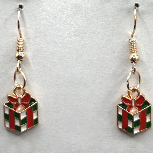 Tiny Enamel Present Earrings