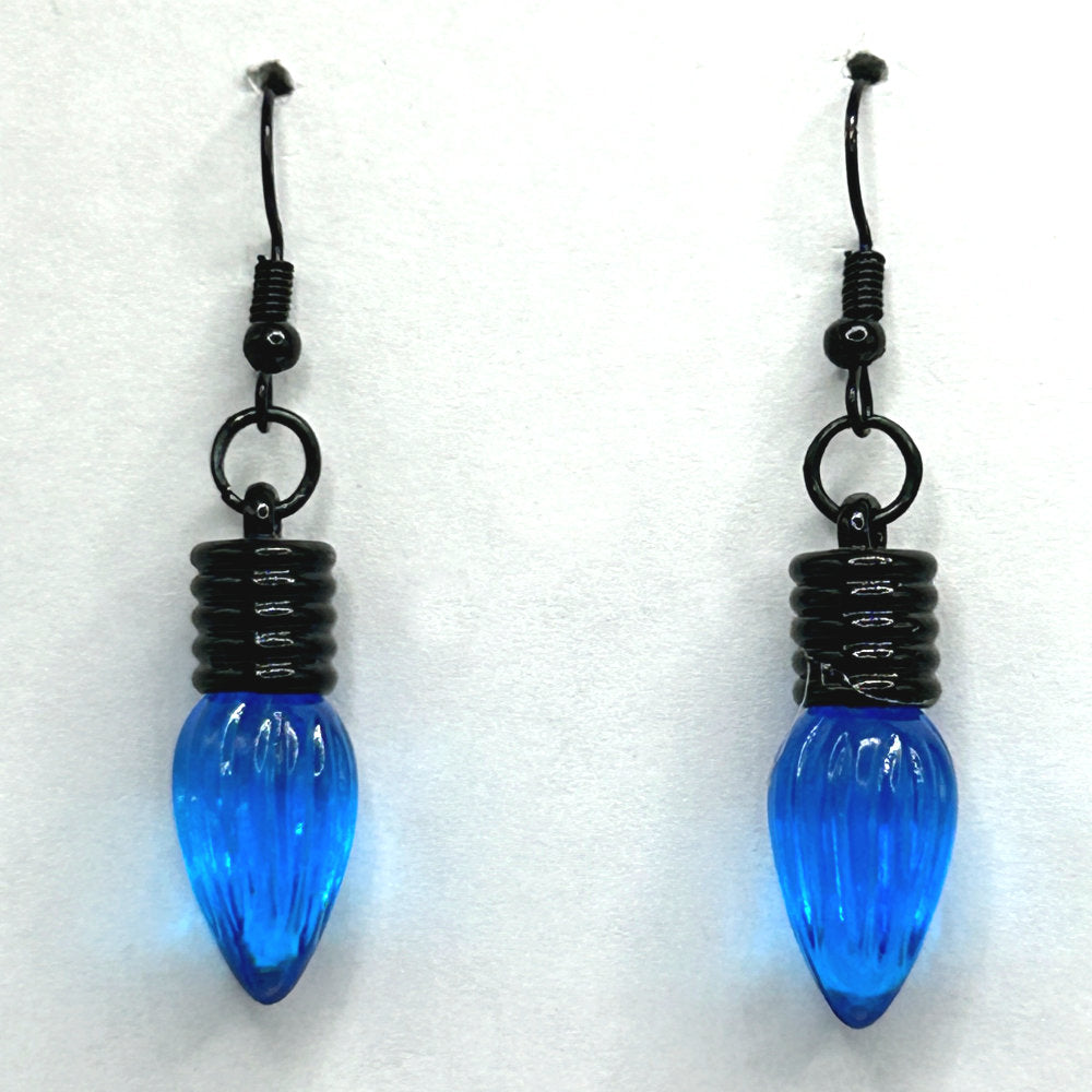 Faux Light Earrings - Blue