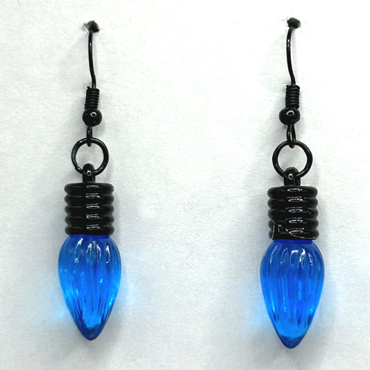 Faux Light Earrings - Blue
