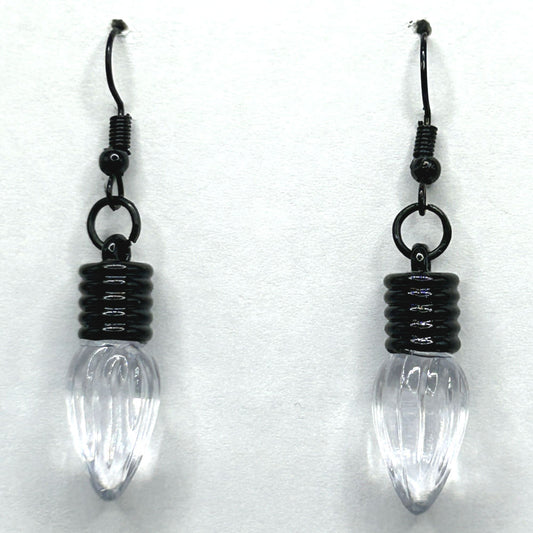 Faux Light Earrings - White/Clear