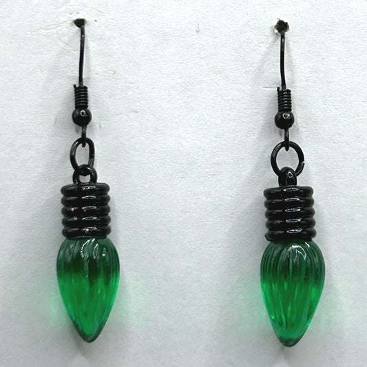 Faux Light Earrings - Green