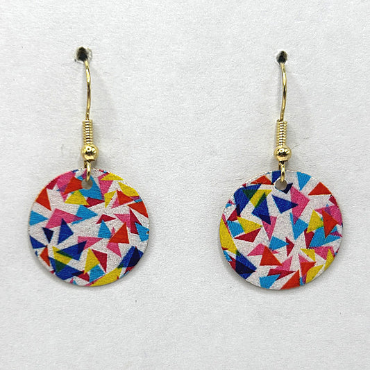 Geometric Textured Disc Earrings