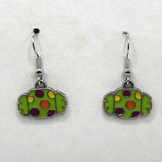 Enamel Halloween Candy Earrings