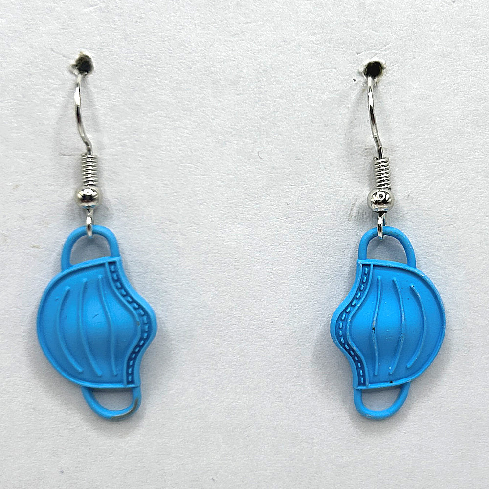 Blue Facemask Earrings