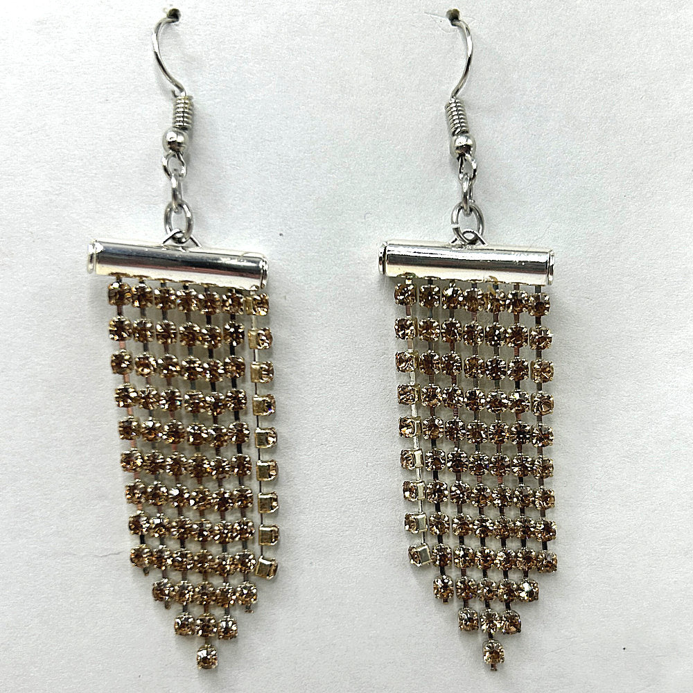 Champagne Sparkle Dangle Earrings
