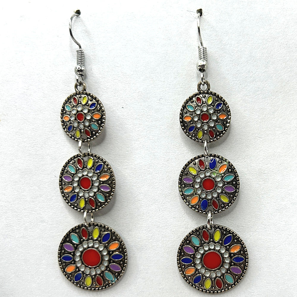Triple Boho Circle Earrings