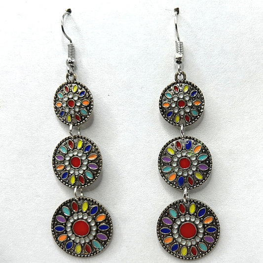 Triple Boho Circle Earrings