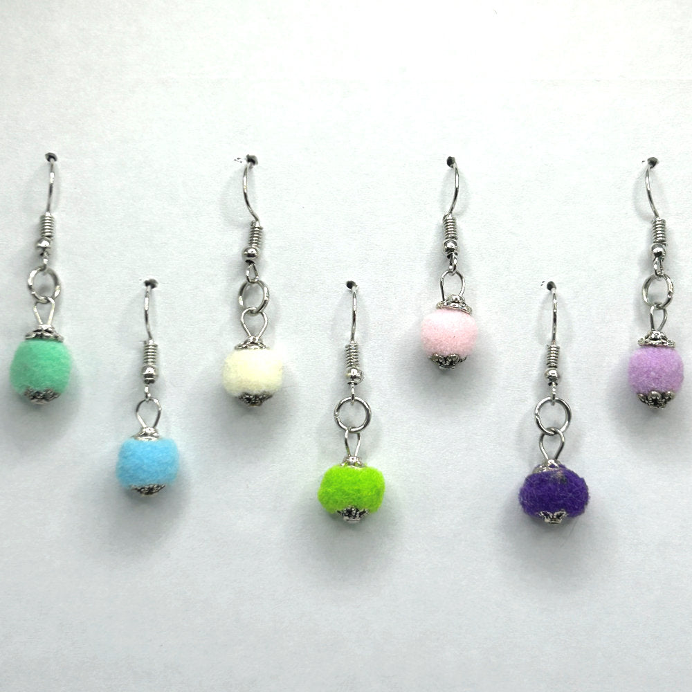 Tiny Puffball Earrings