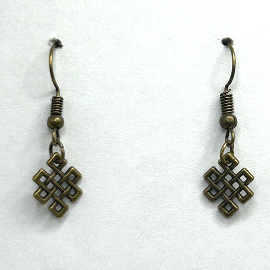 Small Bronze Celtic Knot Earrings