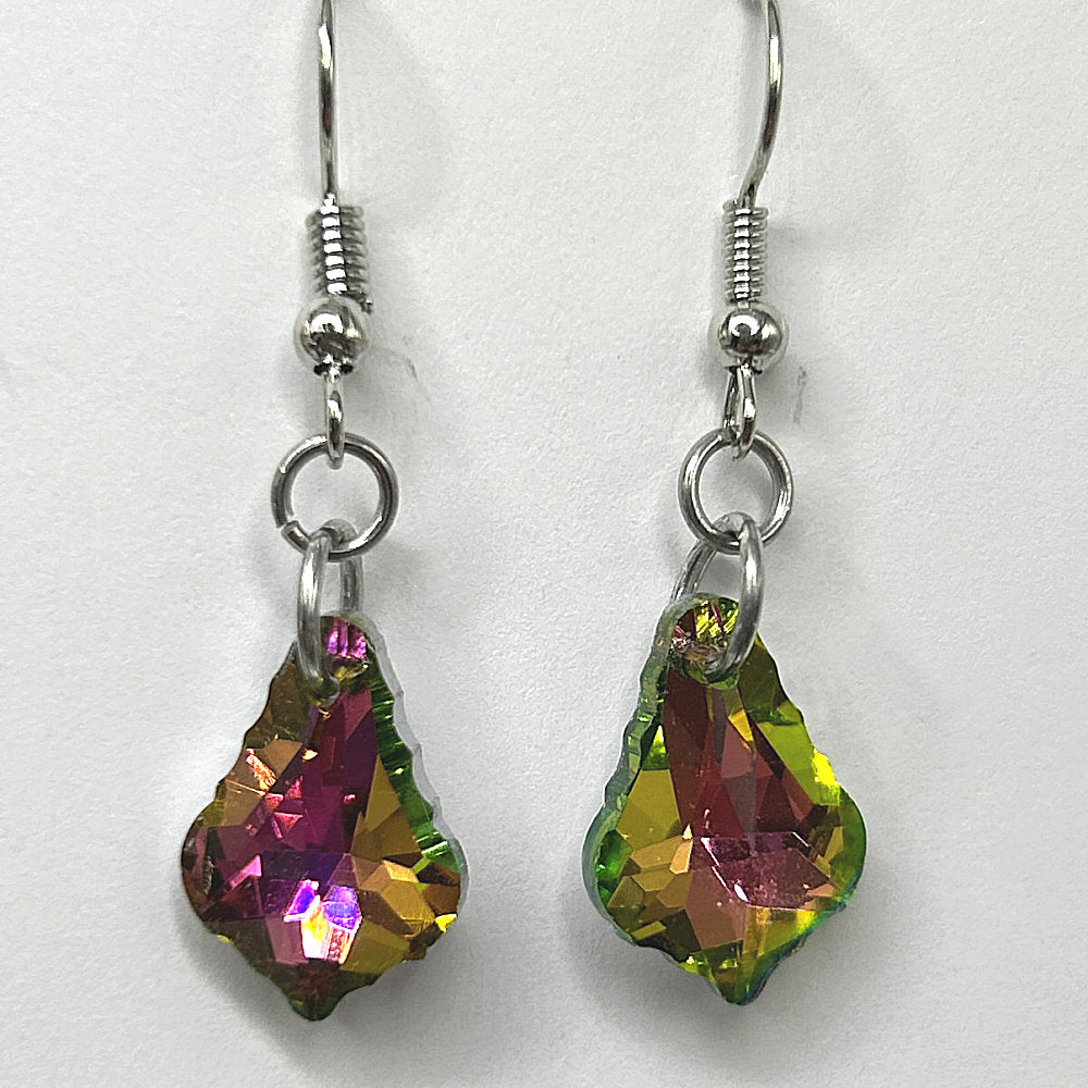 Multicolor Abstract Teardrop Earrings