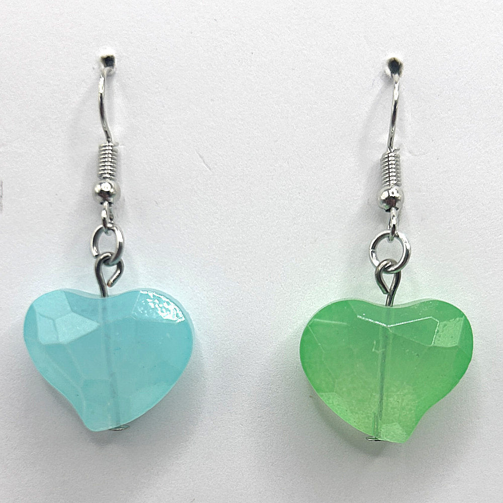 Heavy Matte Heart Earrings