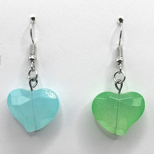 Heavy Matte Heart Earrings