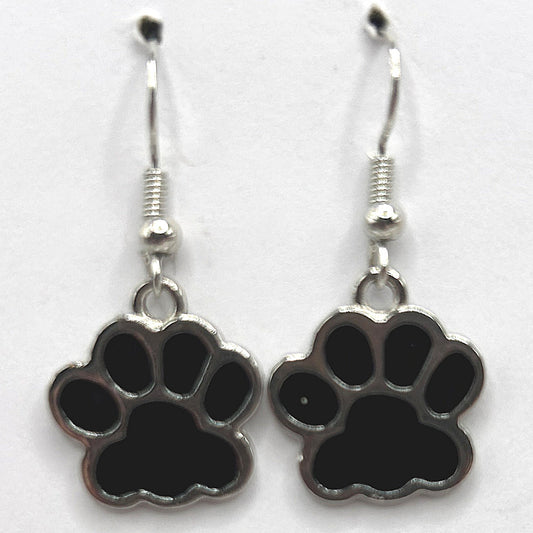 Black Paw Earrings