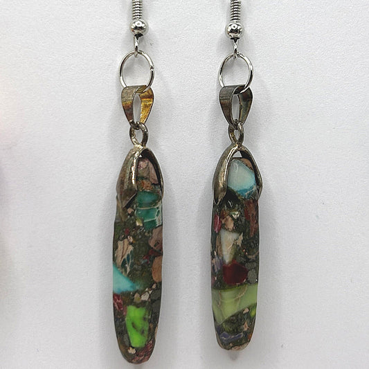 Multicolor Composite Stone Earrings