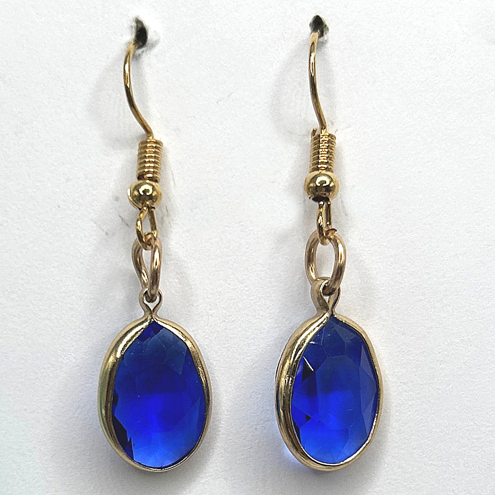 Royal Blue Oval Earrings